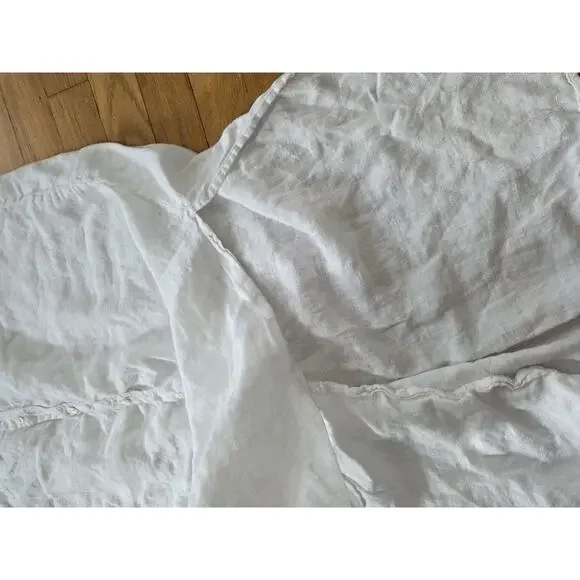 Enza Costa X REVOLVE Linen Maxi Shirt Dress in White Large A001826